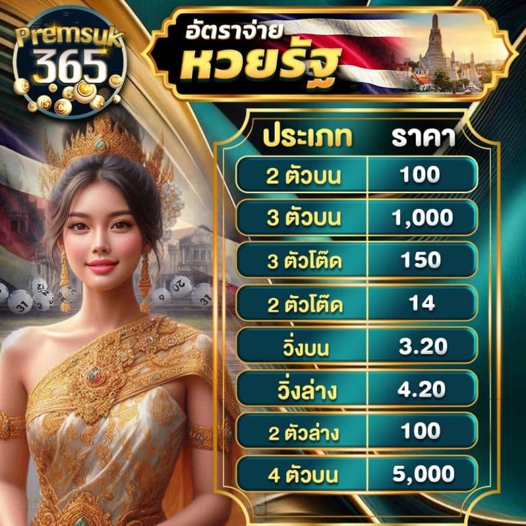 อัตราจ่ายหวยรัฐบาล